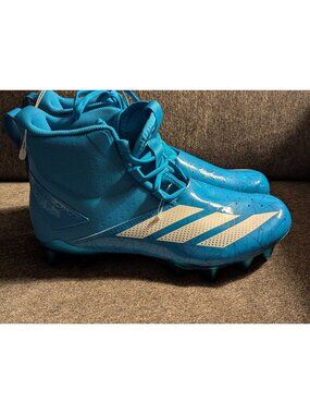 NWOT Adidas Adizero Chaos Blue Football Cleats Size 9 High Top